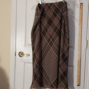 Plus size 22/24 long brown tan red Cato skirt